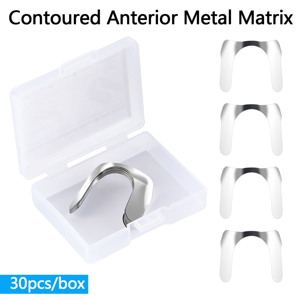 30 ชิ้นทันตกรรม Matrix Contoured Anterior โลหะ Matrix Bands ส่วน Matrix ระบบ Matrices วัสดุทันตกรรม
