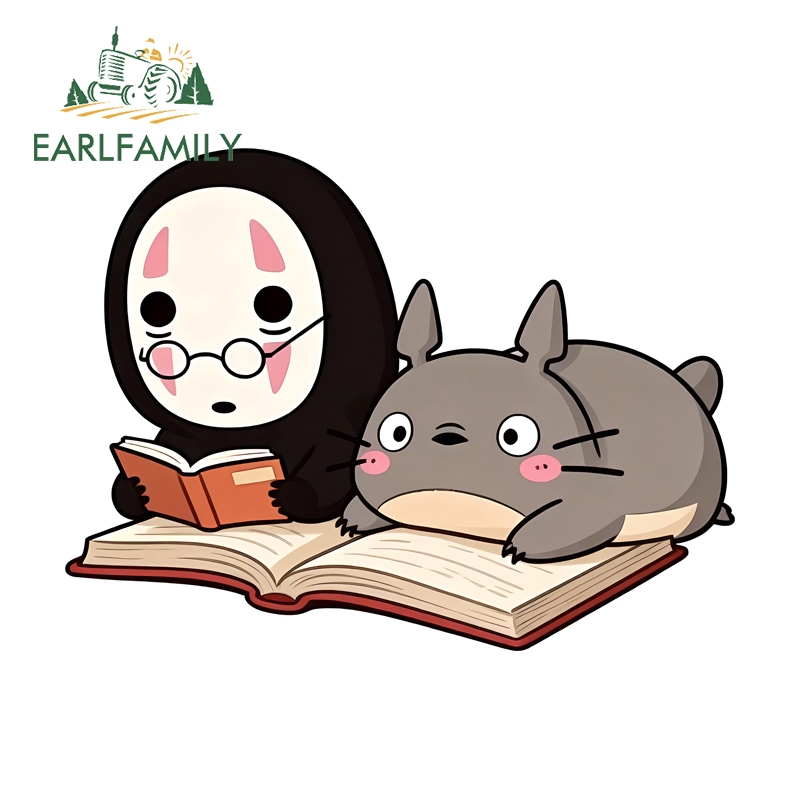 EARLFAMILY No Face Man พร้อม Totoro การ์ตูนรถสติกเกอร์แฟชั่นรถจักรยานยนต์กระดานโต้คลื่น Windows กันน้ํา Decal Occlusion Scratch ป้ายรถ ราคา ถูกที่สุด ดีลบีเคเค แกลเลอรีภาพที่ 5