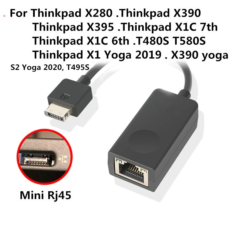 Gen 2 Ethernet Extension Adapter สําหรับ ThinkPad X1 คาร์บอน X390 X395 X280 A285 X13 L13 โยคะ J01YU0