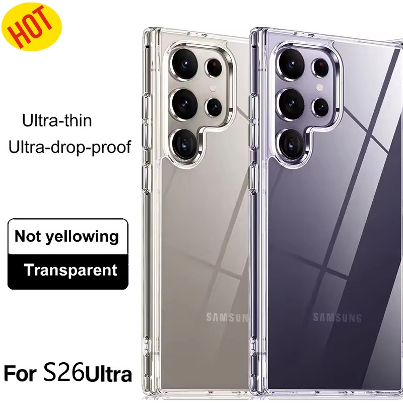 อะคริลิคโปร่งใสสําหรับ Samsung Galaxy S26 S25 S24 S23 S22 S21 Ultra S25 S24 S23FE Plus Clear กันกระแทกกรณี