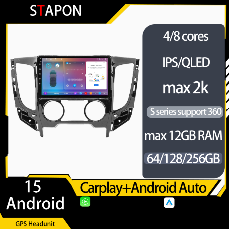 MITSUBISHI STAPON 9 นิ้ว android headunit สําหรับ miitsubishi triton montero 2016-2019 android15 64 