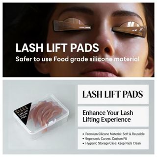 ชุดอุปกรณ์ยกขนตา ใช้ซ้ําได้ 4 คู่, แผ่นดัดขนตา, แผ่นยกขนตาซิ…