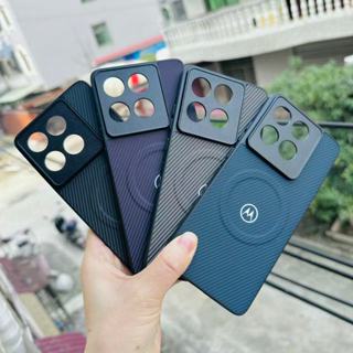 หรูหราแม่เหล็กคาร์บอนไฟเบอร์สําหรับ Motorola Edge 40 50 60 7…