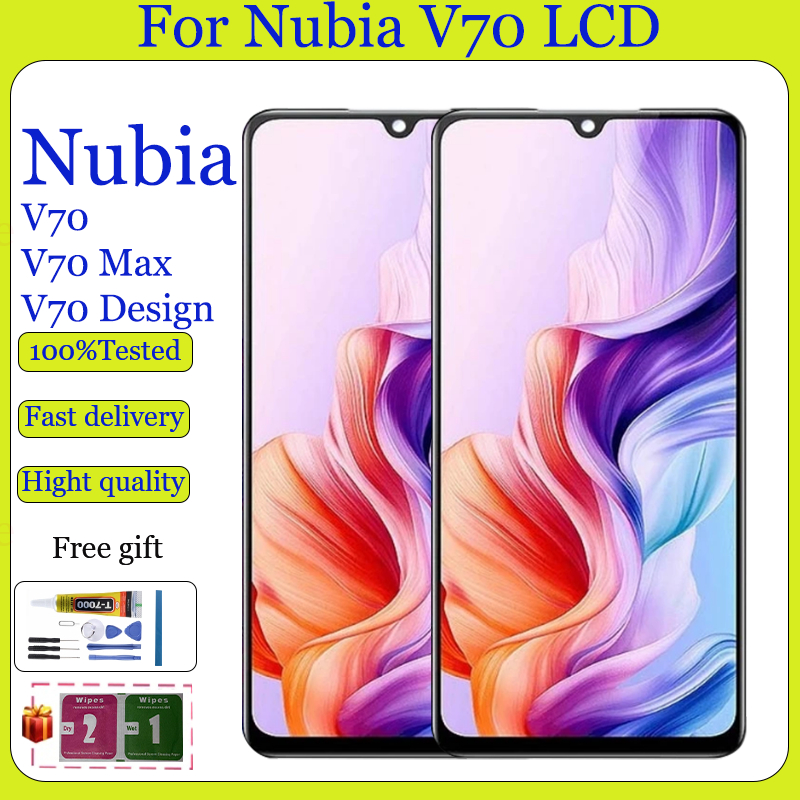 ต้นฉบับสําหรับ Nubia V70 V70 Max V70 ออกแบบหน้าจอ LCD เปลี่ยน