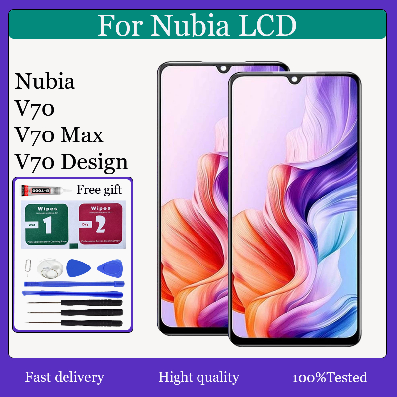 ต้นฉบับสําหรับ Nubia V70 V70 Max V70 จอแสดงผล LCD