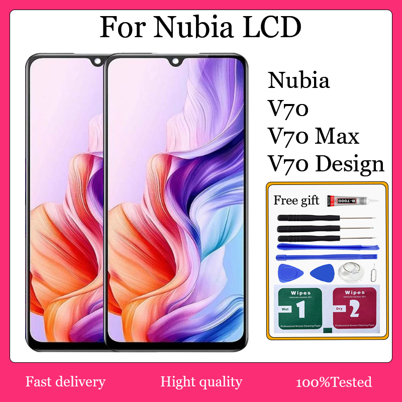 ต้นฉบับสําหรับ Nubia V70 V70 Max V70 ออกแบบหน้าจอ LCD เปลี่ยน