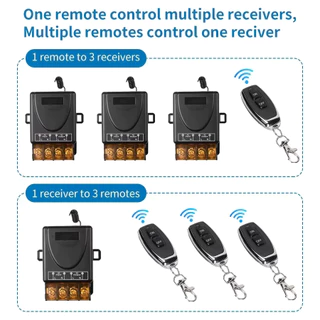 🚀ส่งจากไทย🚀 433Mhz รีโมทคอนโทรลไร้สายสวิทช์ AC 75-220V 30A RF รีเลย์สําหรับ Autogate ประตูปั๊มน้ํามอเตอร์ LED ไฟฟ้าเครื่องใช้ไฟฟ้า 2 ช่อง Cloning Duplicator