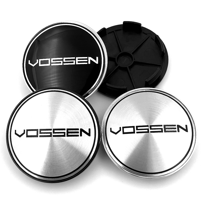 CarDIY 4PCS 68 มม.VOSSEN ฝาครอบดุมล้อ Vossen ล้อรถขอบ Hub Caps Cover
