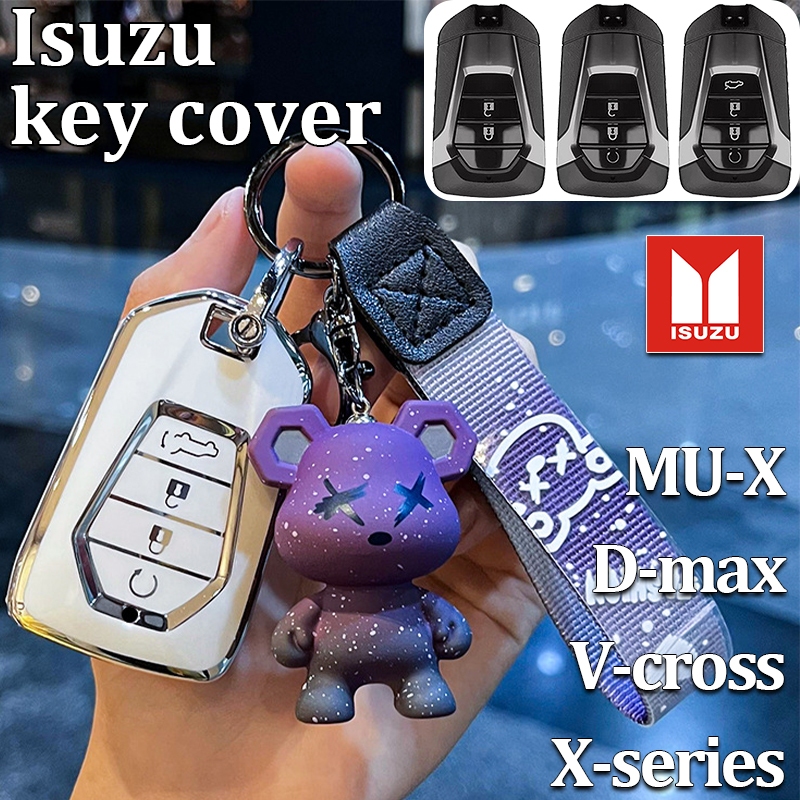 ISUZU ฝาครอบกุญแจรถสําหรับ Isuzu MU-X MU-7 D-Max X-series เปลือกกุญแจรีโมท Isuzu D-Max เคสกุญแจรถ MU-X ปลอกกุญแจพวงกุญแจ