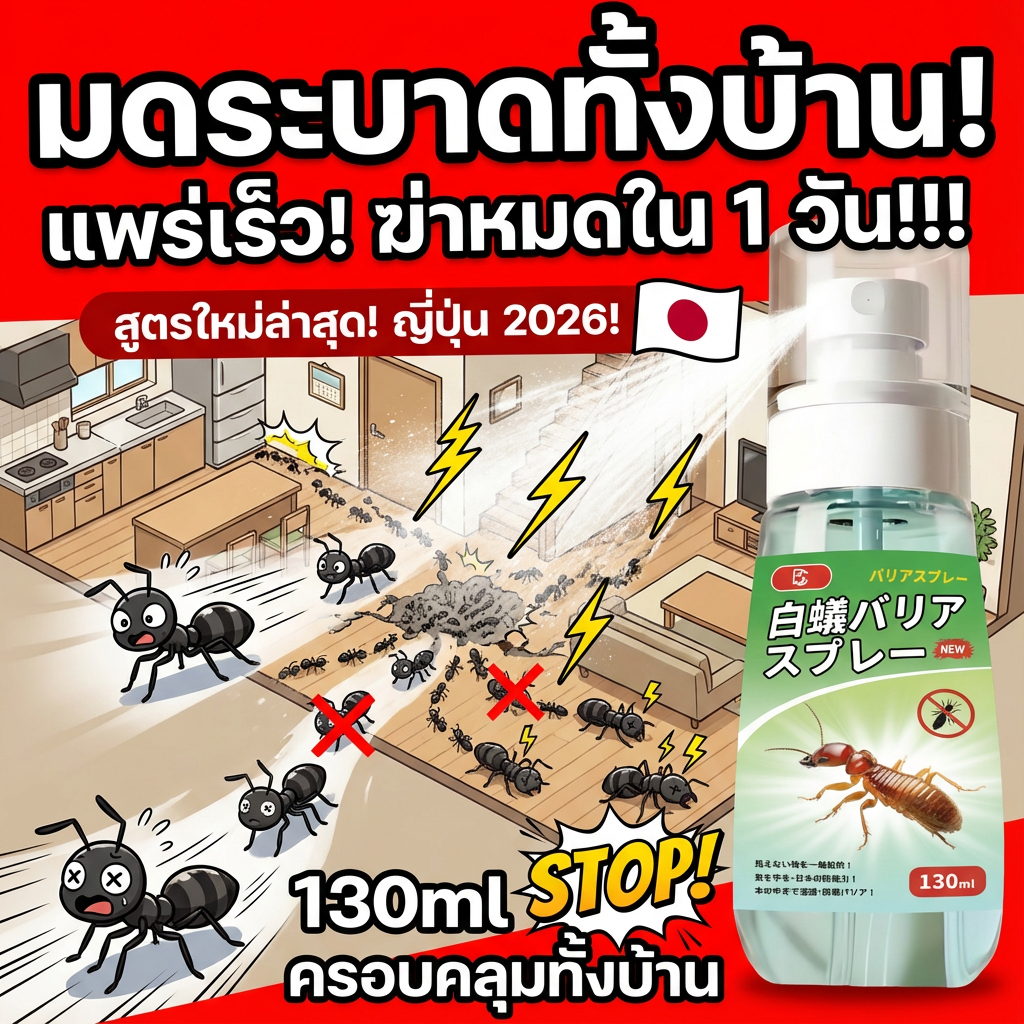 ฆ่ามดทั้งรังในครั้งเดียว MINI ยาฆ่ามด ยาฉีดมด ยามด พัฒนาล่าสุดจากญี่ปุ่น สกัดจากพืช