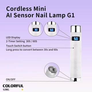 SNRQI G1 ยี่ห้อ AI 2.0 เครื่องเป่าไฟฉาย|โคมไฟเล็บ AI แบบพกพาไร้สาย| แบตเตอรี่ 800มะห์ · 30/60 วินาที จับเวลา · ขนาดเล็ก พกพาสะดวก · ใช้งานง่าย ไม่มีพื้นที่เสีย