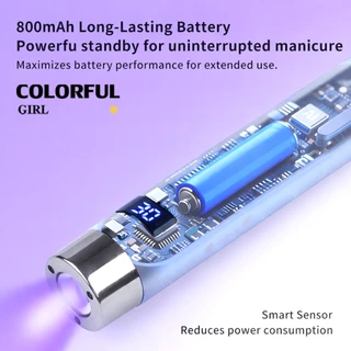 SNRQI G1 ยี่ห้อ AI 2.0 เครื่องเป่าไฟฉาย|โคมไฟเล็บ AI แบบพกพาไร้สาย| แบตเตอรี่ 800มะห์ · 30/60 วินาที จับเวลา · ขนาดเล็ก พกพาสะดวก · ใช้งานง่าย ไม่มีพื้นที่เสีย