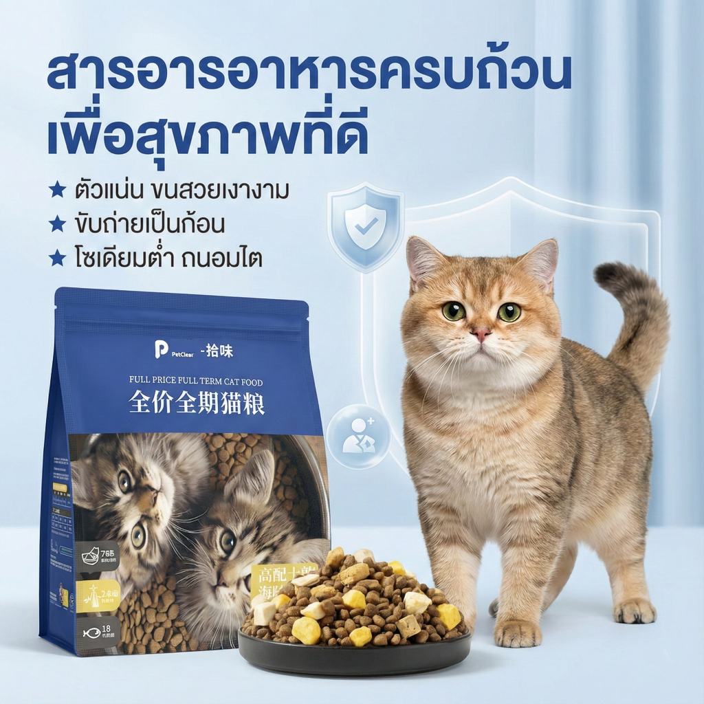 อาหารแมว 10 มิกซ์ ผสมฟรีซไดรย์ 10 ชนิด ไม่เค็ม โปรตีนสูง กินแล้วตัวแน่น ขนสวย (มีพร้อมส่ง)