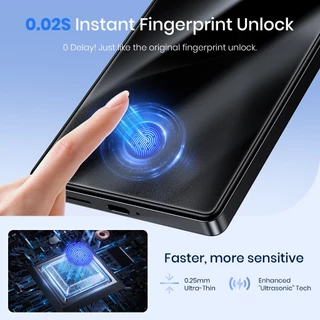 WSKEN Samsung S25FE ฟิล์มกระจก ความเป็นส่วนตัว ปลดล็อกด้วยลายนิ้วมือ อัลตร้า HD for S24FE ฟิล์มกระจกนิรภัย กันรอย แบบเต็มจอ การป้องกันการตก 2Pack
