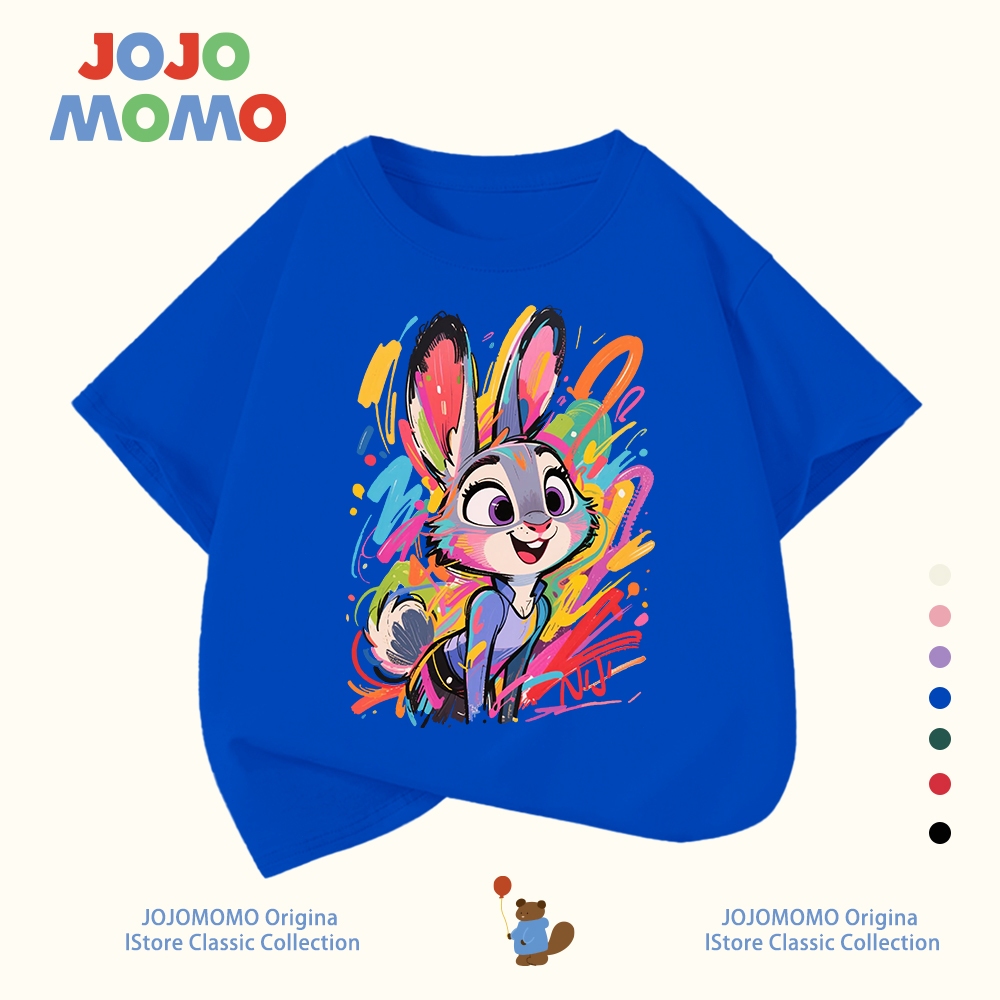 【จัดส่งภายใน 24 ชม】เสื้อยืดเด็ก แขนสั้น สีแดง สีขาว ลาย Nick & Judy ผ้าฝ้ายแท้ ใส่สบาย ของขวัญวันเด็ก เหมาะสำหรับเด็กอายุ 1-13 ปี - รูปที่ 6