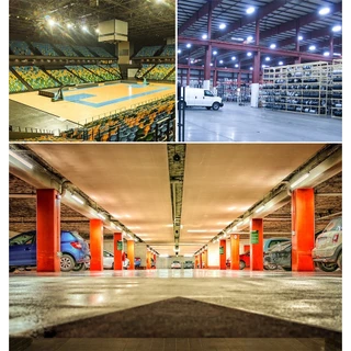โคมไฟหม้อแปลง 60 วัตต์ ขั้วหลอดไฟ E27 เหมาะสำหรับโกดัง เหมือง โรงรถ ฯลฯ 220 โวลต์, 6000 ลูเมน