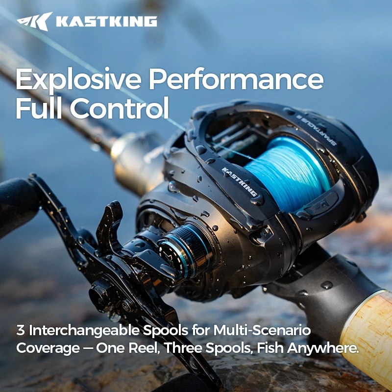 KastKing Spartacus III Baitcasting Reel Line Backlash Prevention Multi Spool 7KG ลากสูงสุด 7.2:1 ความเร็วสูงอเนกประสงค์ตกปลา Reel Lure