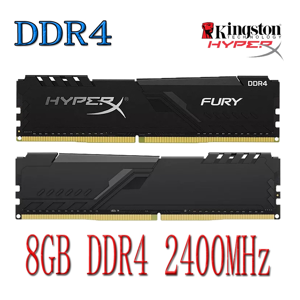 Kingston HyperX Fury DDR4 RAM 8GB DDR4 2400MHz HX424C15FB2/8 หน่วยความจําเดสก์ท็อป DIMM RAM 288PIN