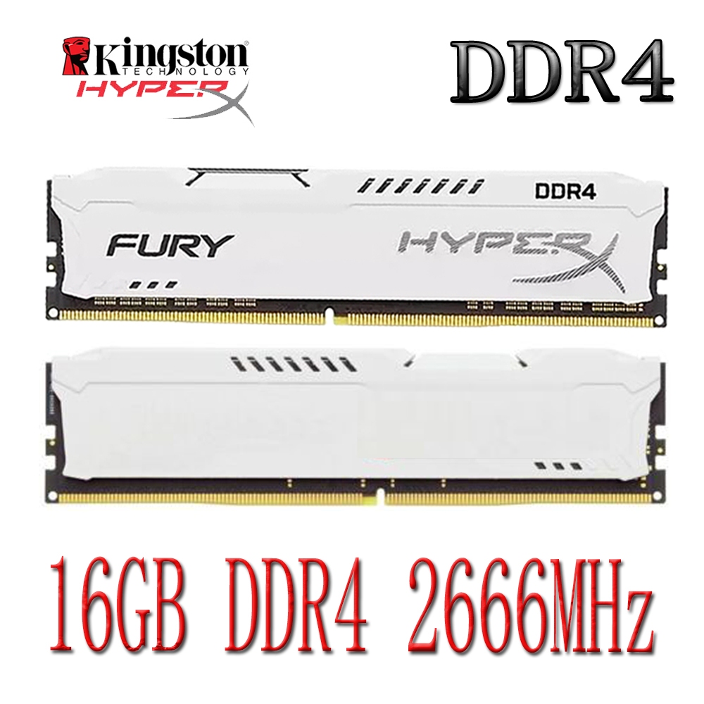 Kingston HyperX Fury DDR4 PC RAM 16GB DDR4 2666MHz PC4-21300U หน่วยความจําเดสก์ท็อป CL16 คอมพิวเตอร์