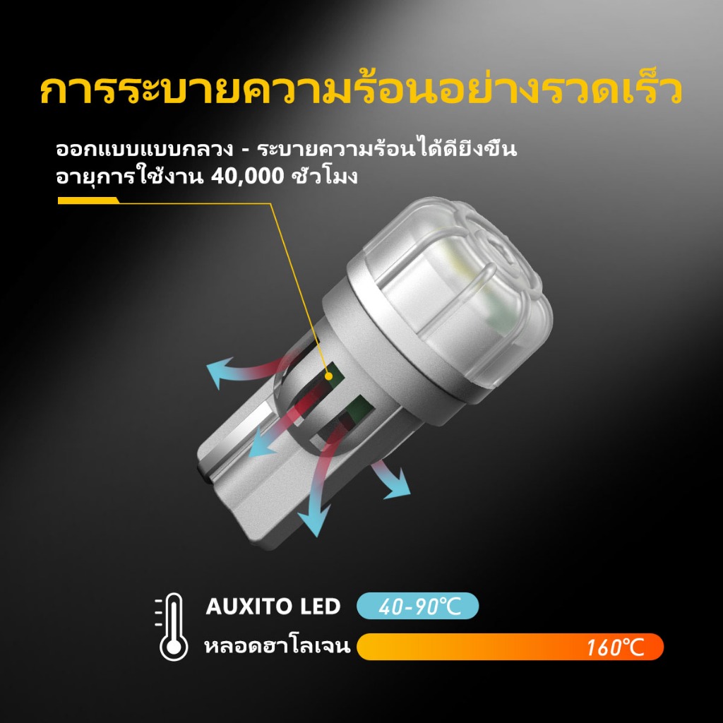 AUXITO 2PC หลอดไฟ T10 W5W LED T10 LED 194 168 2825 6 ชิ้น 5630SMD  สําหรับติดตกแต่งภายในรถยนต์ ราคา ถูกที่สุด ดีลบีเคเค แกลเลอรีภาพที่ 6
