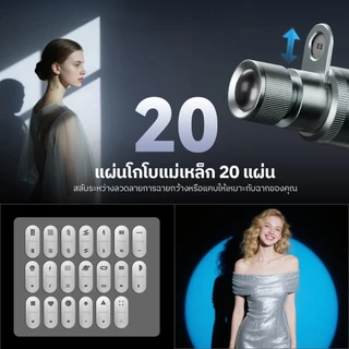 PHOTOOLEX 12W ไฟฉายถ่ายภาพ Pro ชุดสี RGB 3500-7000K CRI 96+ แผ่นโกโบ 20แผ่น ควบคุมผ่านแอป การถ่ายภาพ