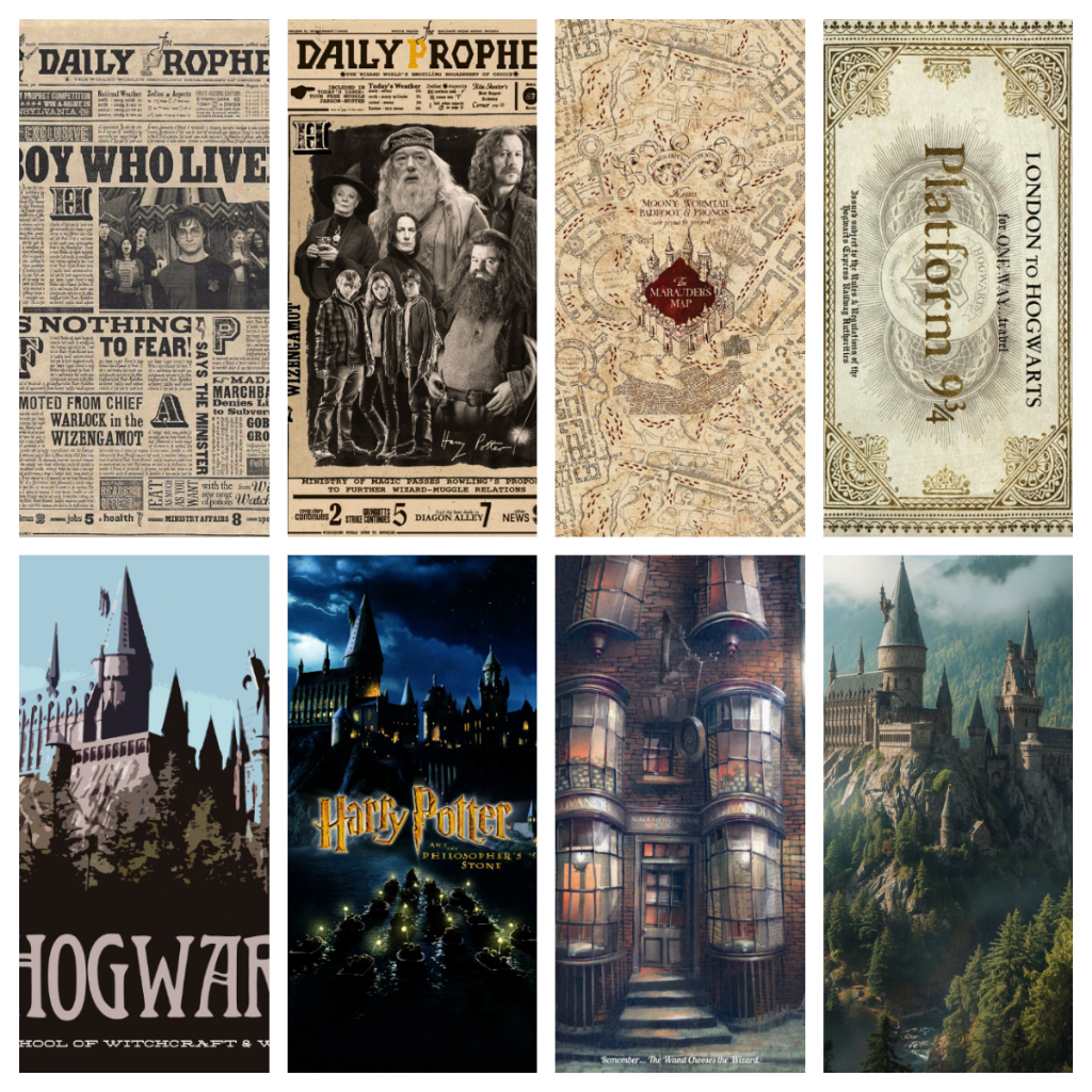 โปสเตอร์ผ้าใบ พิมพ์ลายปราสาท Harry Potter ขนาด A4 21x30 ซม. สําหรับตกแต่งผนังห้องเด็ก