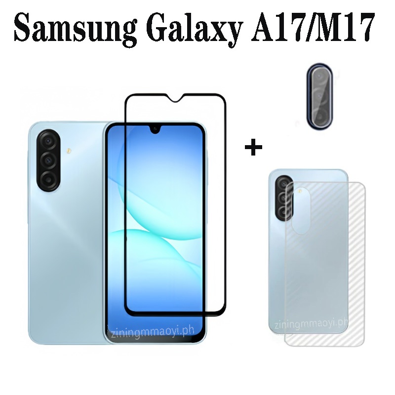 3in1 Samsung Galaxy M17 M07 F07 A17 4Gฟิล์มกระจกนิรภัยสําหรับSamsung Galaxy A06 A16 A17 A56 A26 A36 