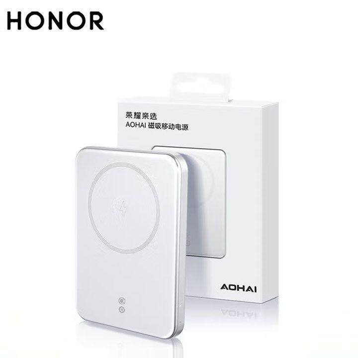 Original Honor Choice Magnetic Power Bank 10W 5000mAh Wireless Powerbank สายเคเบิลในตัว3C Certified