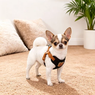 สายรัดอกสุนัขขนาดเล็กกลาง Dog Harness ลายหมีน่ารัก ปรับได้ สายจูงแมวได้
