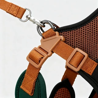 สายรัดอกสุนัขขนาดเล็กกลาง Dog Harness ลายหมีน่ารัก ปรับได้ สายจูงแมวได้