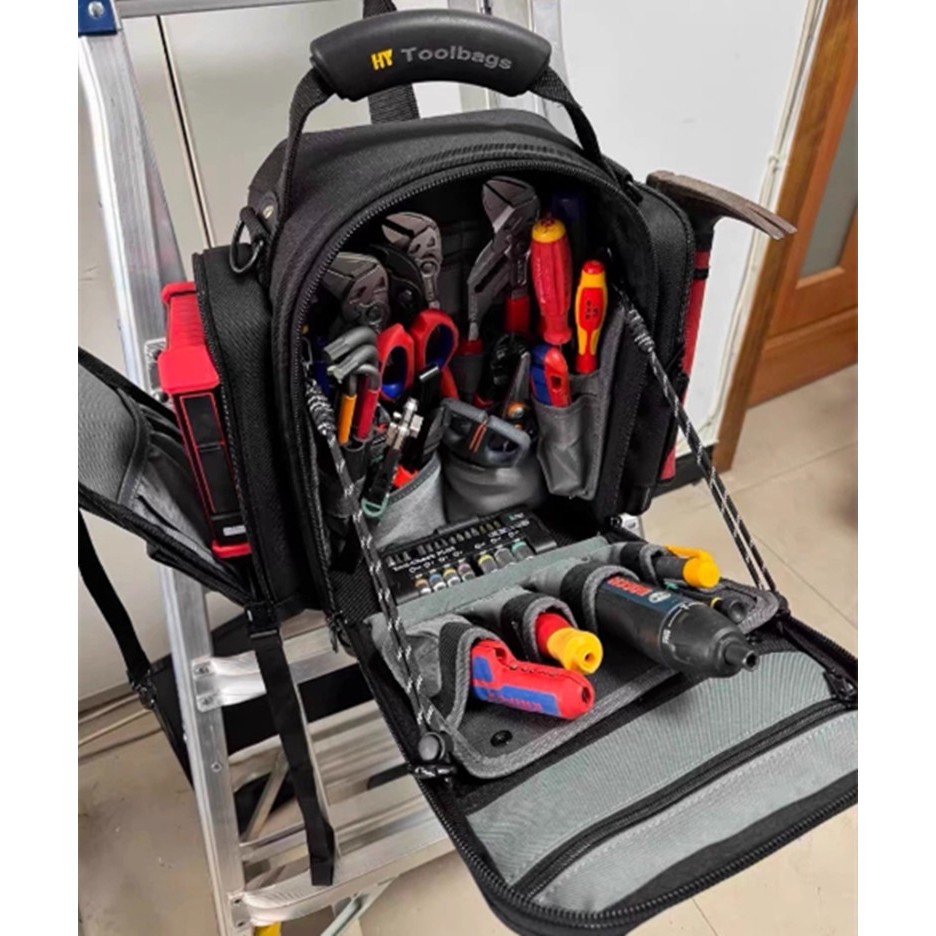 HY-Tech Pac Medium Compact (HY-TPMC Black) กระเป๋าเป้สะพายหลังหนักอ่อนแอปัจจุบัน Hydroelectric อุปกรณ์ชุดซ่อม - รูปที่ 6