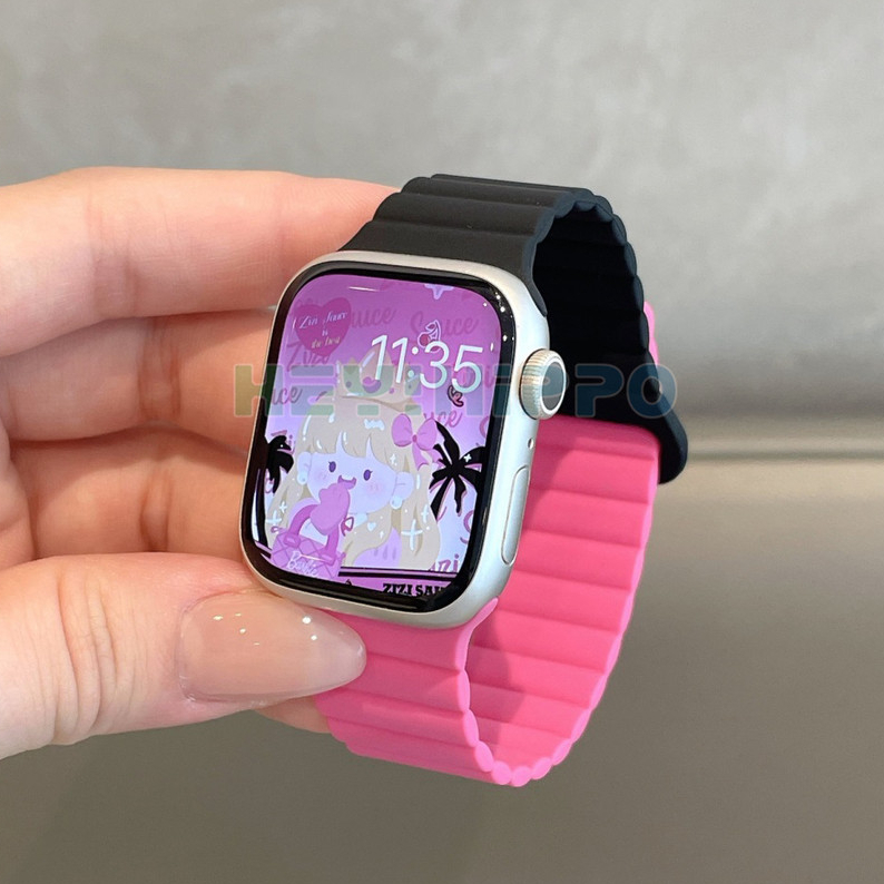 ซิลิโคนแม่เหล็กดึงดูดสายนาฬิกาสําหรับ ฉันดู ส10 46มิลลิเมตร42มิลลิเมตรสีบล็อกสายนาฬิกาข้อมือสําหรับ ฉันดู ชุด 10 9 8 7 6 5 4 3 กับ3 พิเศษ2 49มิลลิเมตร45มิลลิเมตร41มิลลิเมตร44มิลลิเมตร40มิลลิเมตร38มิลลิ - รูปที่ 2