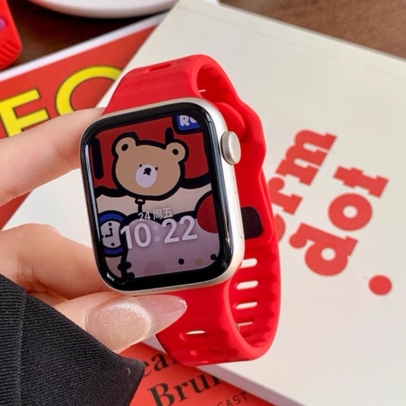 สายนาฬิกาข้อมือ ยางซิลิโคนนิ่ม สําหรับ iWatch 10 9 8 Utrla 7 SE series 49 มม. 46มม. s10 42มม. 45 มม. 41 iWatch 6 5 4 3 2 1 40 42 44 ขนาด: 38 มม.