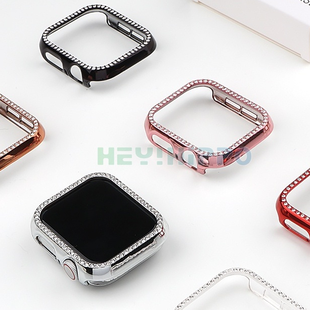 เคสนาฬิกาข้อมือ Pc ประดับเพชร สําหรับ watch 41 มม. 45 มม. watch series 7 6 5 4 SE 40 มม. 44 มม.
