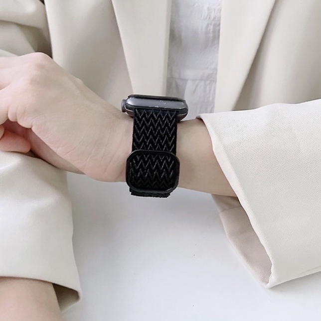 ใหม่ สายนาฬิกาข้อมือ ผ้า ปรับได้ง่าย สําหรับ iwatch band รูปที่ 3
