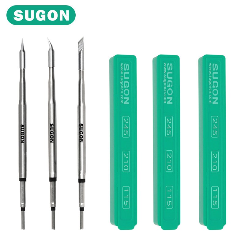 SUGON C210 Series หัวแร้งเคล็ดลับ S210 ความร้อน Core ใช้งานร่วมกับ Original JBC สถานีบัดกรี T210 Handle MAGMA C245 C115