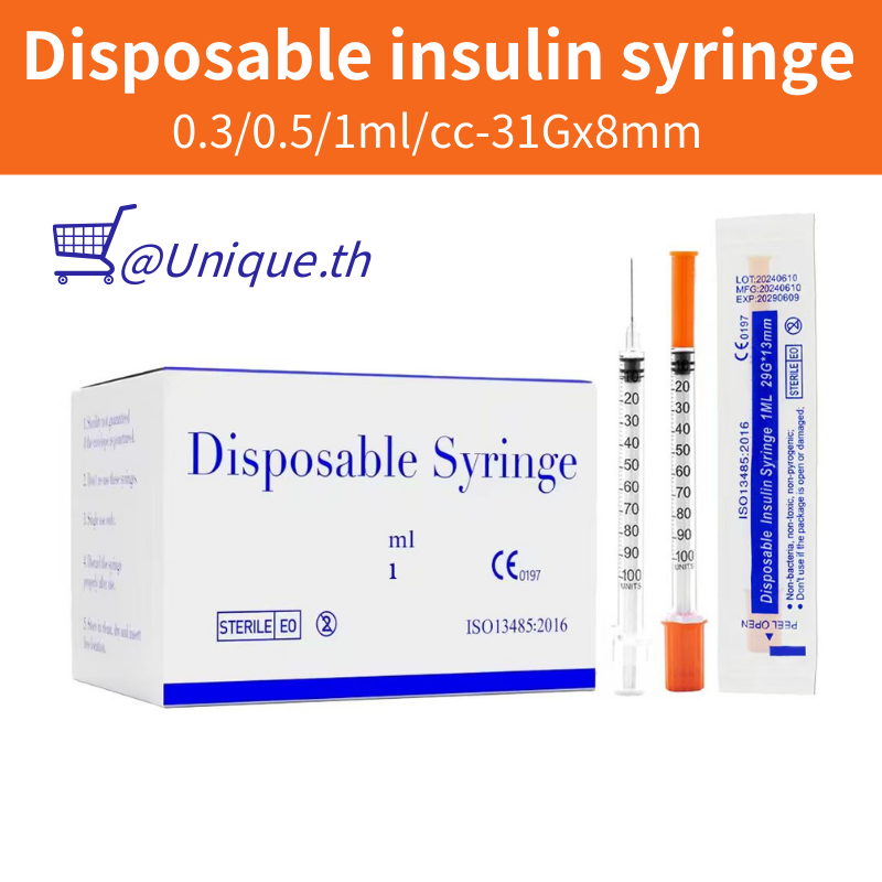 Multi-ขนาด 0.3ml/0.5ml/1cc-6 มม.* 8 มม.* 13 มม.ความปลอดภัย Syringse พร้อมเข็มสําหรับ insulinee ปราศจากเชื้อแต่ละห่อสําหรับสัตว์เลี้ยงฟาร์มสัตว์,100 ชิ้น/กล่อง – โปรปัง