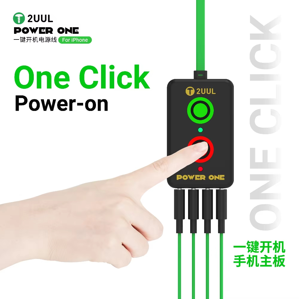 2UUL PW09 POWER ONE One คลิกเปิดสายสําหรับ IPhone 12-16 Series A15 Bionic Connector Dual Socket Desi