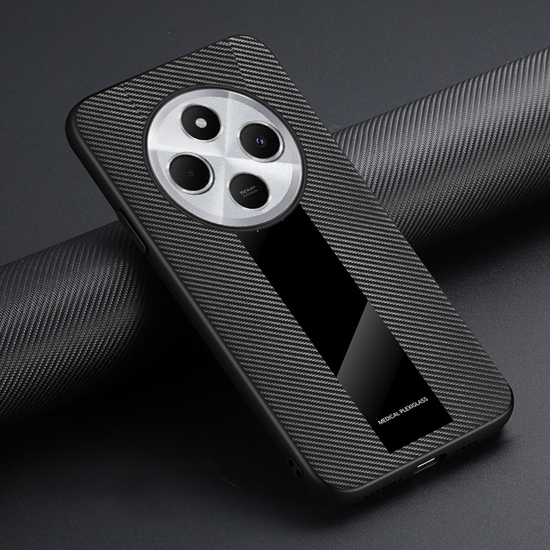 ปลอกสําหรับ Xiaomi Redmi A3 Pro 4G A3Pro เคสโทรศัพท์หนังอะคริลิคคาร์บอนไฟเบอร์ขอบนุ่มป้องกันฮาร์ดกลั