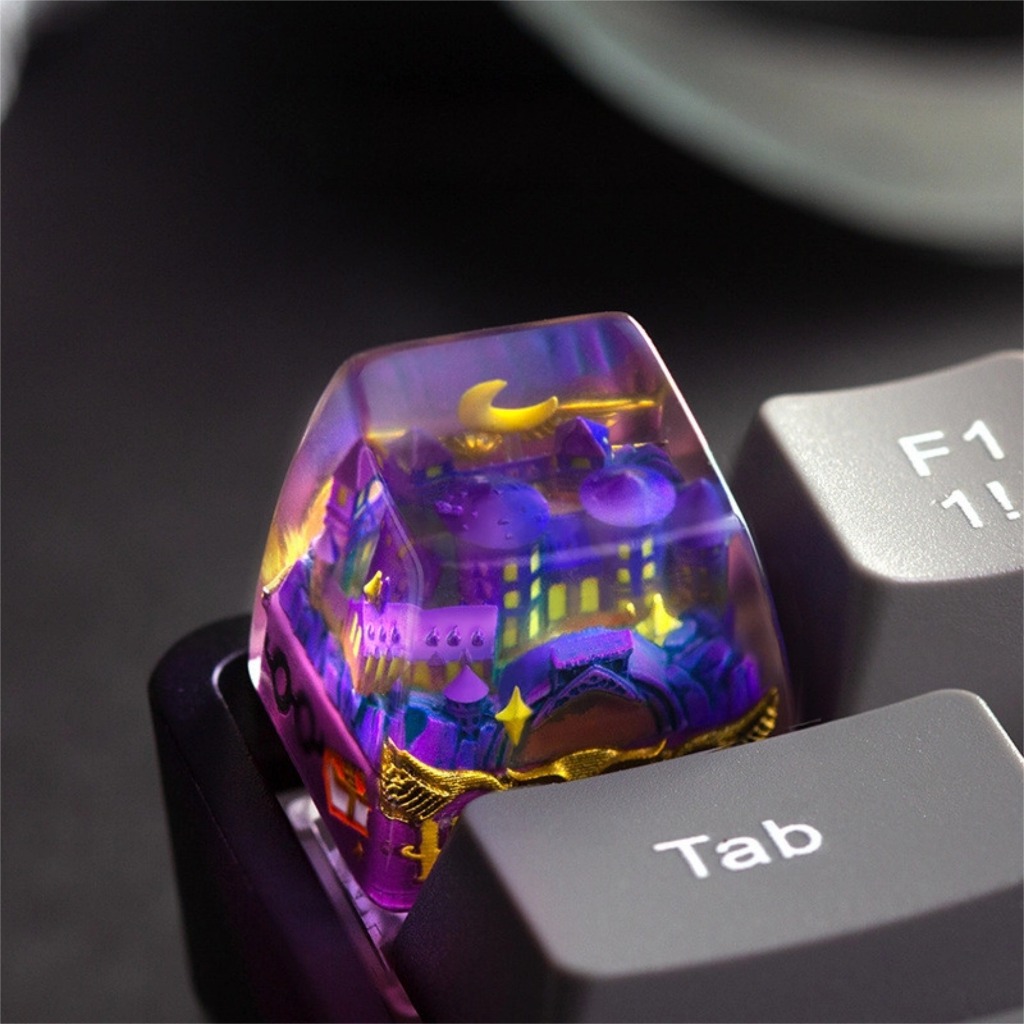 Harry Potter Hogwarts Transparent Artisan Keycap ปุ่มกดคีย์บอร์ดสร้างสรรค์ส่วนบุคคลโปร่งแสงเดี่ยว