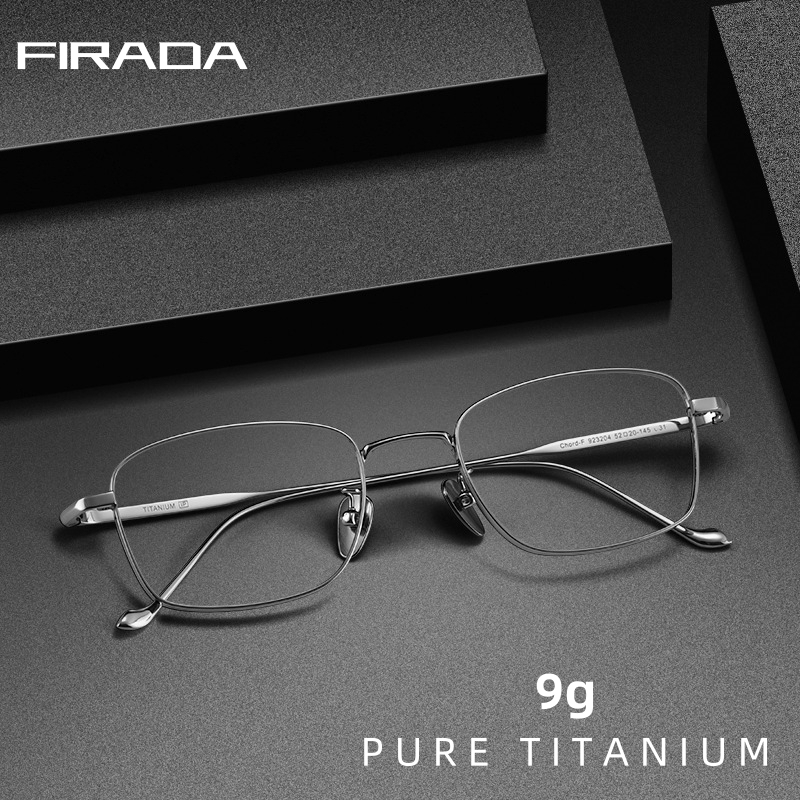 FIARDA แว่นตากรอบไททันิ움Comfort Square ดีไซน์เรโทรสำหรับทั้งผู้ชายและผู้หญิง รหัส 923204