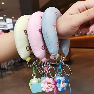 เชือกเส้นเล็กโทรศัพท์มือถือ ใหม่สไตล์แฟชั่นสุภาพสตรีข้อมือเชือกขนาดใหญ่ลําไส้กํามะหยี่แหวนสั้นกลางแจ้งปีนเขาเดินทางเชือกโทรศัพท์มือถื