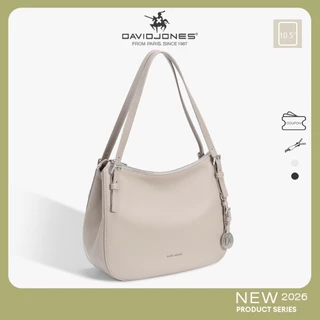 David Jones Paris Livia 2025/2026 ฤดูใบไม้ร่วงฤดูหนาวผู้หญิง Fine Pebble Grain Pu หนังหญิงนุ่มและนุ่มกระเป๋าสะพาย