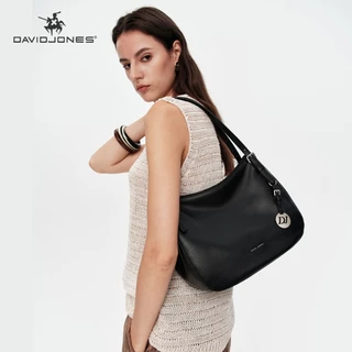 David Jones Paris Livia 2025/2026 ฤดูใบไม้ร่วงฤดูหนาวผู้หญิง Fine Pebble Grain Pu หนังหญิงนุ่มและนุ่มกระเป๋าสะพาย