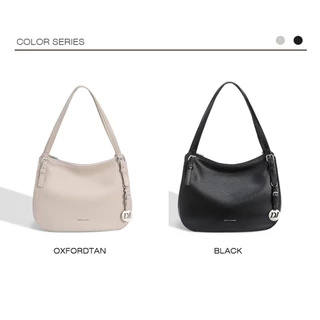 David Jones Paris Livia 2025/2026 ฤดูใบไม้ร่วงฤดูหนาวผู้หญิง Fine Pebble Grain Pu หนังหญิงนุ่มและนุ่มกระเป๋าสะพาย