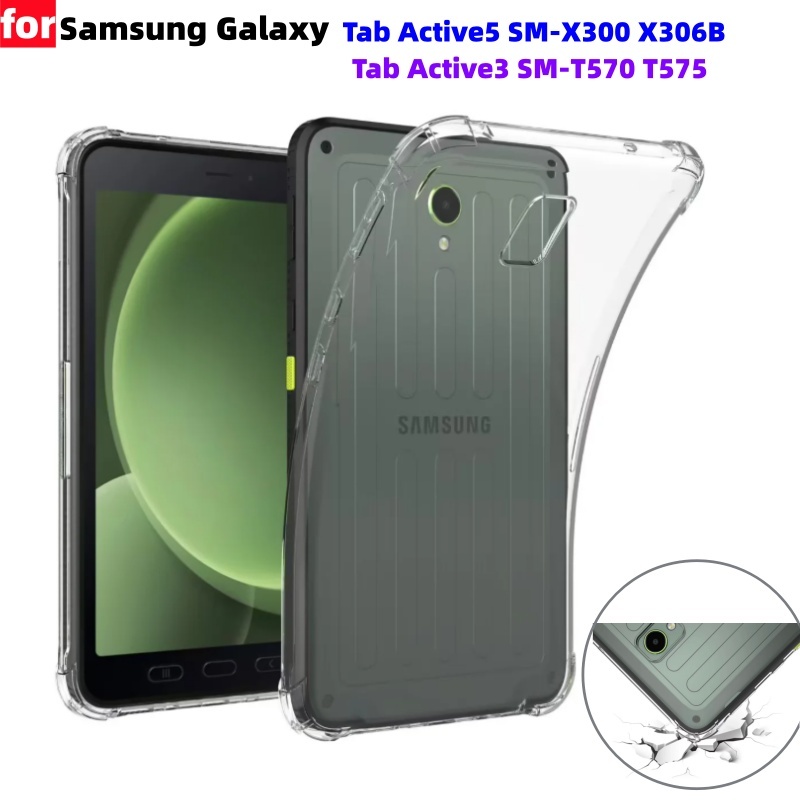 สําหรับ Samsung Galaxy Tab Active5 SM-X300 X306B กันกระแทก Clear กรณีแท็บเล็ต Active3 SM-T570 T575 ซ