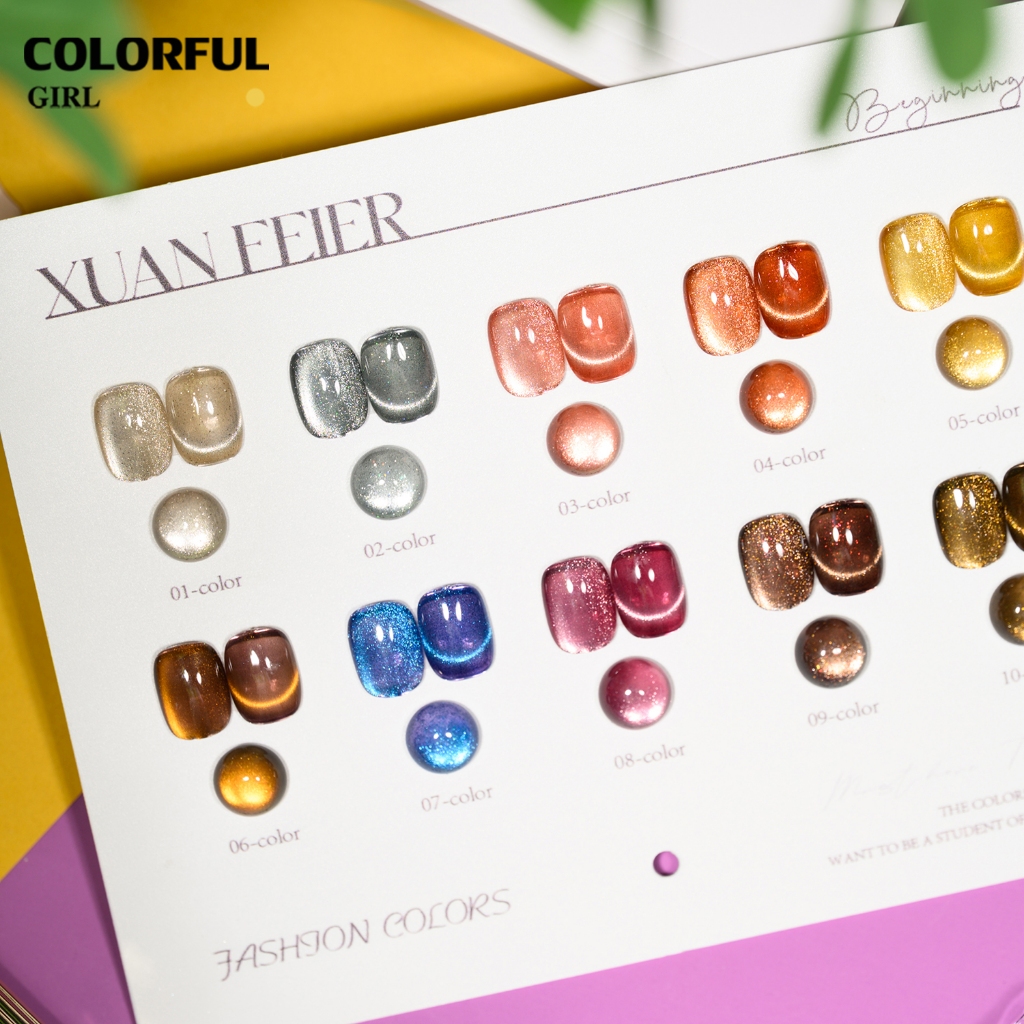 XUANFEIER เจลตาแมว 10 สี ดินแดนแร่ดาวเพลิง รูปที่ 2