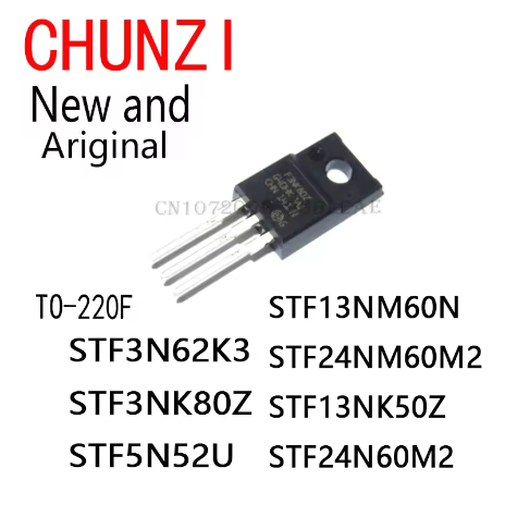 1-5PCS ใหม่และต้นฉบับ 24NM60 13NM60 TO-220F STF3N62K3 STF3NK80Z STF5N52U STF13NM60N STF24NM60M2 STF1