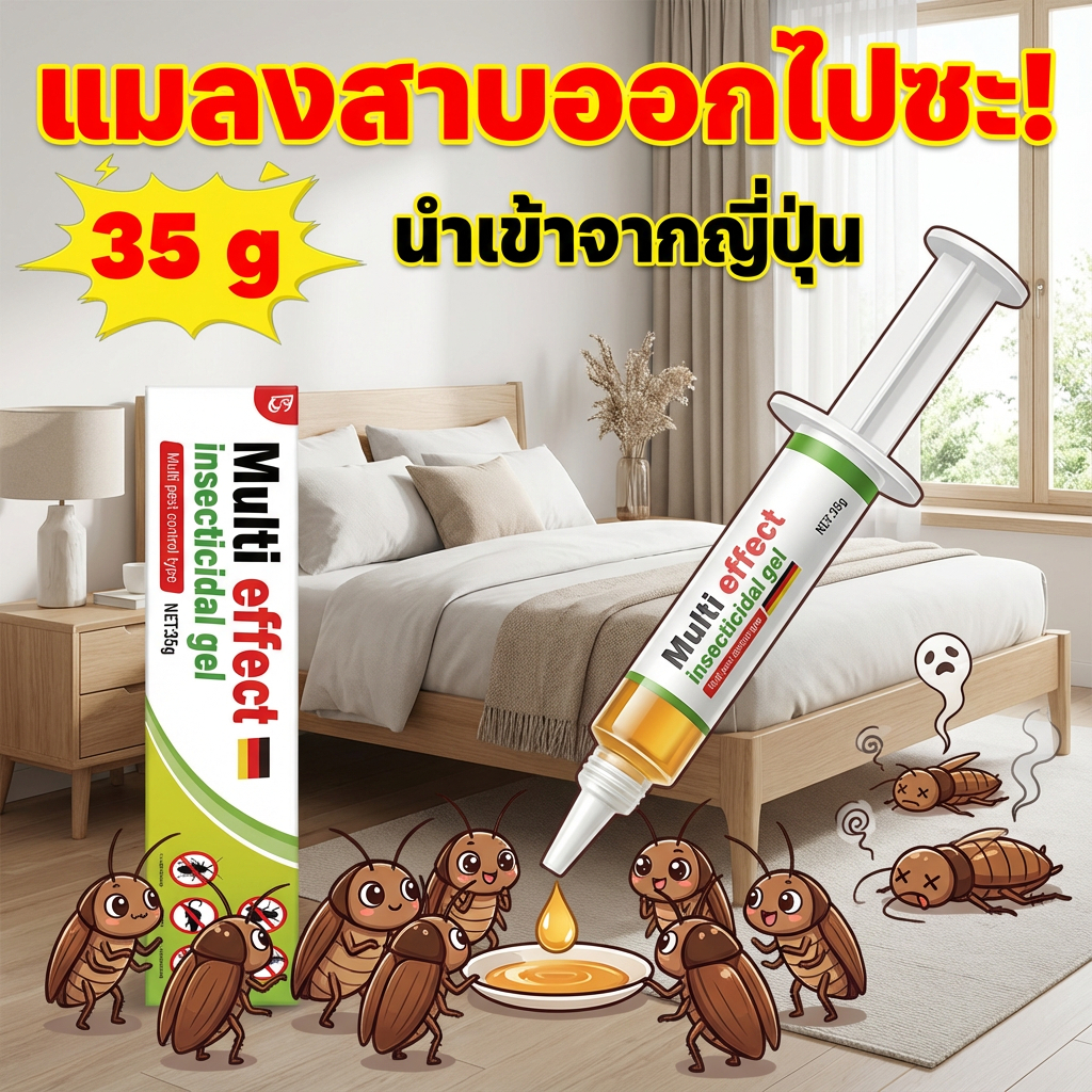 รุ่นแรงพิเศษ เจลกำจัดแมลงสาบ กำจัดแมลงสาบ เจลแมลงสาบ ยาฆ่าแมลงสาบ ติดเชื้อ1ตัว ตายทั้งรัง