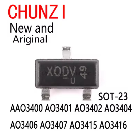20PCS ใหม่และต้นฉบับ SOT-23 AO3400 AO3401 AO3402 AO3404 AO3406 AO3407 AO3415 AO3416